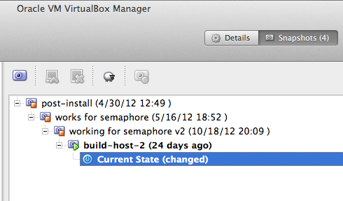 VirtualBox snapshots